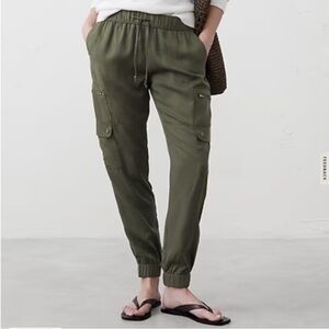 Banana Republic Steel Green Tencel Cargo Jogger Pants XL